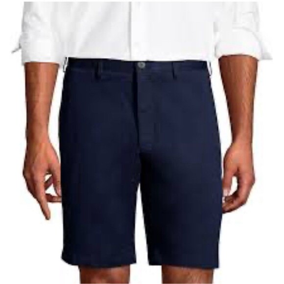 Men's LANDS' END Traditional Fit Blue 100% Cotton Shorts 42 - Picture 1 of 7